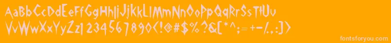 Pick Font – Pink Fonts on Orange Background