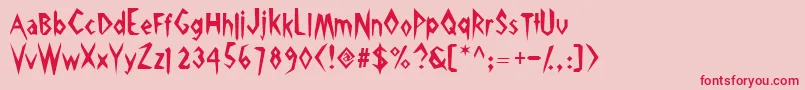 フォントPick – ピンクの背景に赤い文字