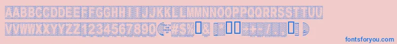 Secure16a Font – Blue Fonts on Pink Background