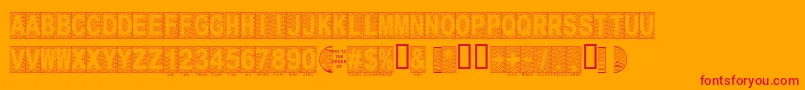 Secure16a Font – Red Fonts on Orange Background