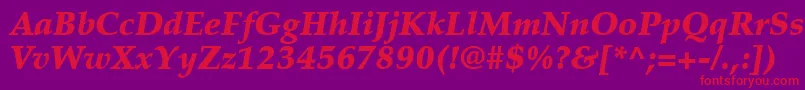 fuente PalatinoLtBlackItalic – Fuentes Rojas Sobre Fondo Morado