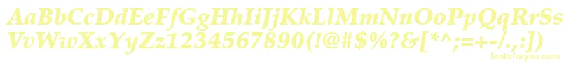 PalatinoLtBlackItalic Font – Yellow Fonts