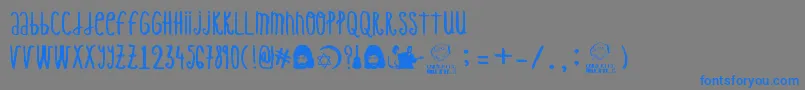 CamaronDeLaIsla Font – Blue Fonts on Gray Background