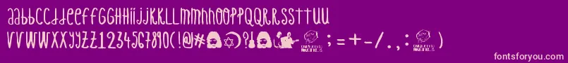CamaronDeLaIsla Font – Pink Fonts on Purple Background
