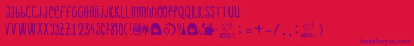CamaronDeLaIsla Font – Purple Fonts on Red Background