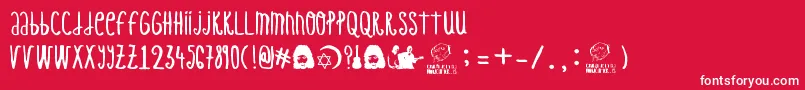 CamaronDeLaIsla Font – White Fonts on Red Background