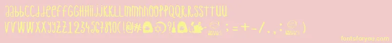 CamaronDeLaIsla Font – Yellow Fonts on Pink Background