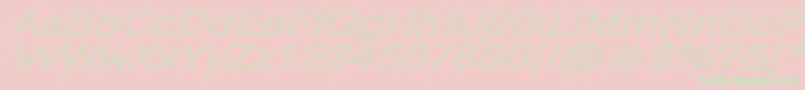 PragmaticaHwItalic Font – Green Fonts on Pink Background