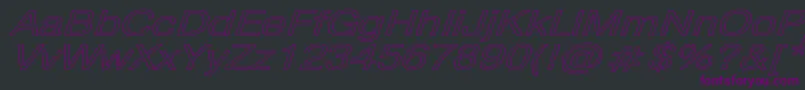 PragmaticaHwItalic Font – Purple Fonts on Black Background