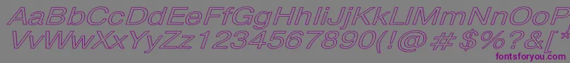 PragmaticaHwItalic Font – Purple Fonts on Gray Background