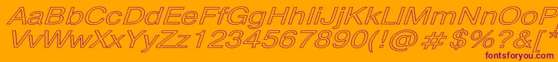 PragmaticaHwItalic Font – Purple Fonts on Orange Background