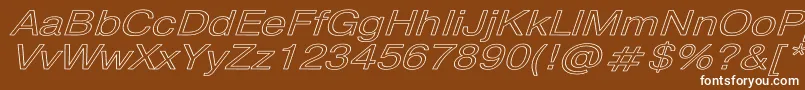 PragmaticaHwItalic Font – White Fonts on Brown Background