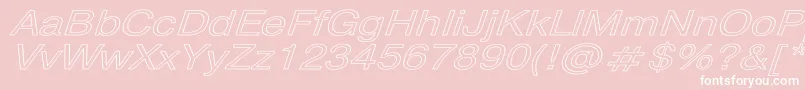 PragmaticaHwItalic Font – White Fonts on Pink Background