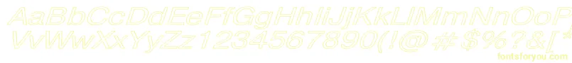 PragmaticaHwItalic-Schriftart – Gelbe Schriften