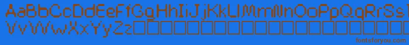 Buddysystem Font – Brown Fonts on Blue Background