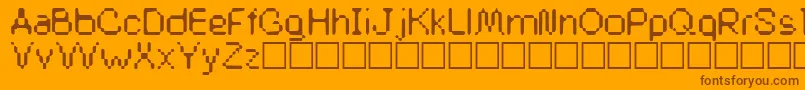 Buddysystem Font – Brown Fonts on Orange Background