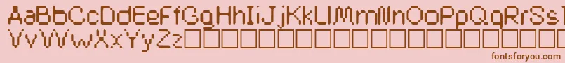フォントBuddysystem – ピンクの背景に茶色のフォント