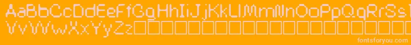 Шрифт Buddysystem – розовые шрифты на оранжевом фоне