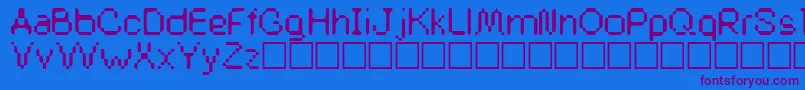 Buddysystem Font – Purple Fonts on Blue Background
