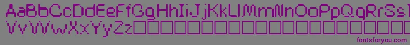Buddysystem-Schriftart – Violette Schriften auf grauem Hintergrund