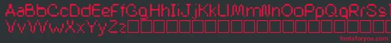 フォントBuddysystem – 黒い背景に赤い文字