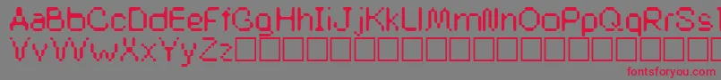 Buddysystem Font – Red Fonts on Gray Background