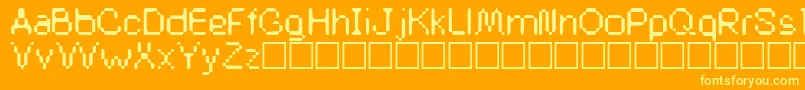 Buddysystem Font – Yellow Fonts on Orange Background