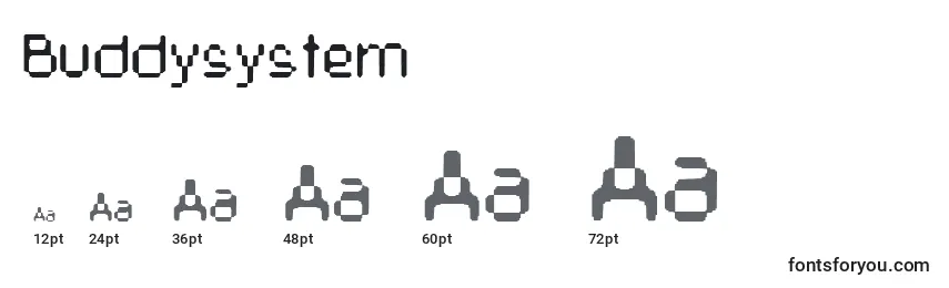Размеры шрифта Buddysystem