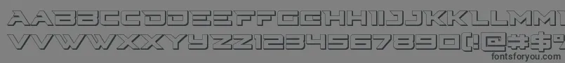 Cyberdyne3D Font – Black Fonts on Gray Background