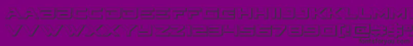 Cyberdyne3D Font – Black Fonts on Purple Background