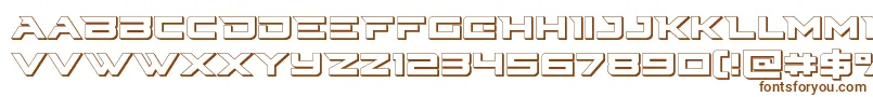 Cyberdyne3D Font – Brown Fonts on White Background