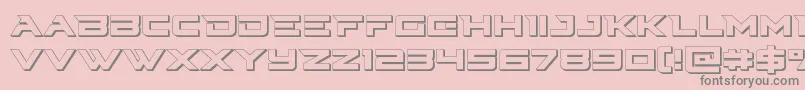 Cyberdyne3D Font – Gray Fonts on Pink Background