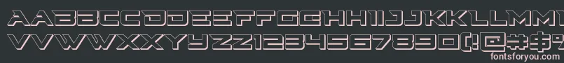 Cyberdyne3D Font – Pink Fonts on Black Background