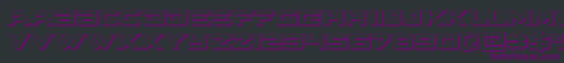 フォントCyberdyne3D – 黒い背景に紫のフォント