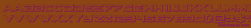 Cyberdyne3D Font – Purple Fonts on Brown Background