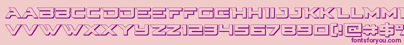 Cyberdyne3D Font – Purple Fonts on Pink Background