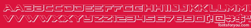 Cyberdyne3D Font – White Fonts on Red Background