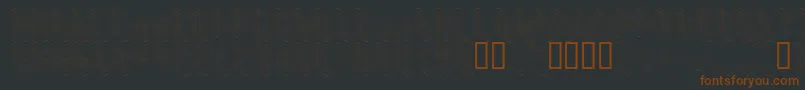 Koneisto-Schriftart – Braune Schriften auf schwarzem Hintergrund
