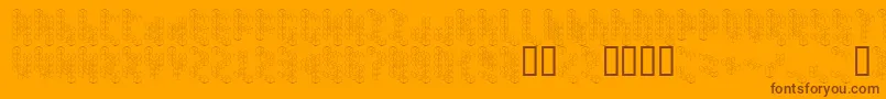 Koneisto Font – Brown Fonts on Orange Background