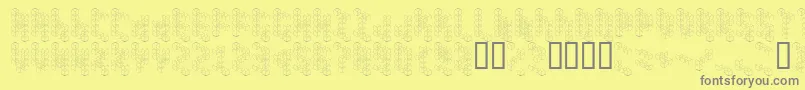 Koneisto Font – Gray Fonts on Yellow Background