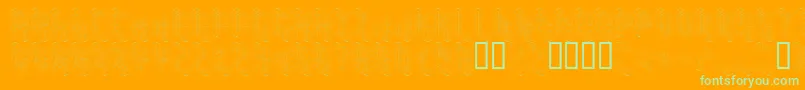 Koneisto Font – Green Fonts on Orange Background