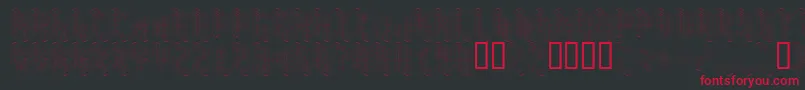 Koneisto Font – Red Fonts on Black Background