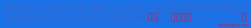 Шрифт Koneisto – красные шрифты на синем фоне
