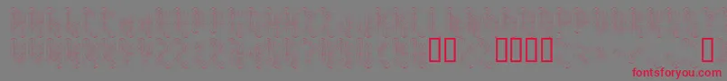 Koneisto Font – Red Fonts on Gray Background