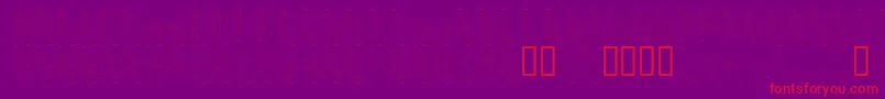 Koneisto-Schriftart – Rote Schriften auf violettem Hintergrund