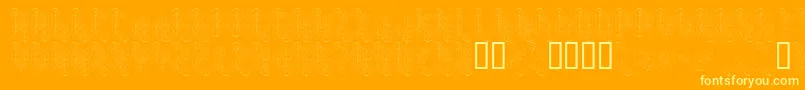 Koneisto Font – Yellow Fonts on Orange Background