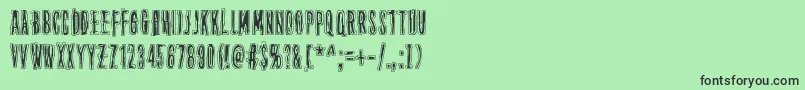 ThirteenthFloor Font – Black Fonts on Green Background
