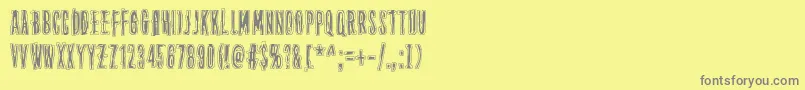 ThirteenthFloor Font – Gray Fonts on Yellow Background
