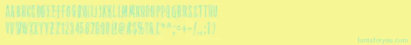 ThirteenthFloor Font – Green Fonts on Yellow Background