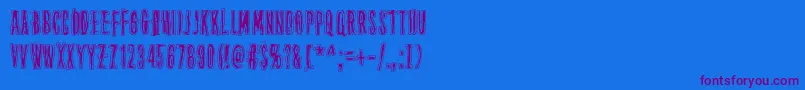 ThirteenthFloor Font – Purple Fonts on Blue Background